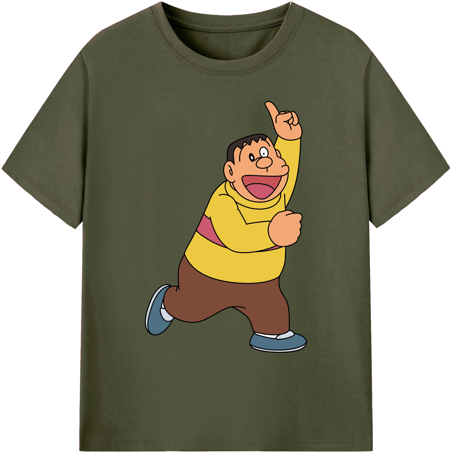 （画像用） ドラえもん 剛田武 Doraemon Gouta Takeshi 綿100％ メンズ半袖Tシャツ｜肌触りやわらか＆通気性